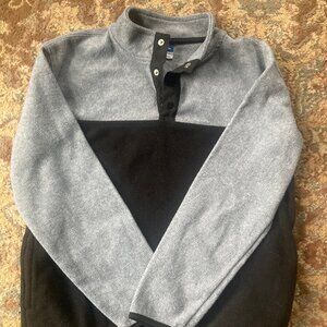 Kids' Quarter-Snap Pullover, Colorblock grey & black XL (14-16)